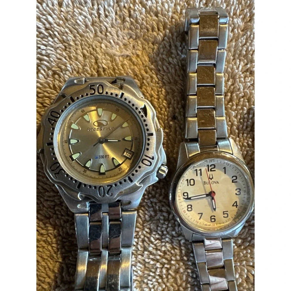 Mixed Watch Lot Bulova Freestyle Armitron Quartz Watches Parts Repair